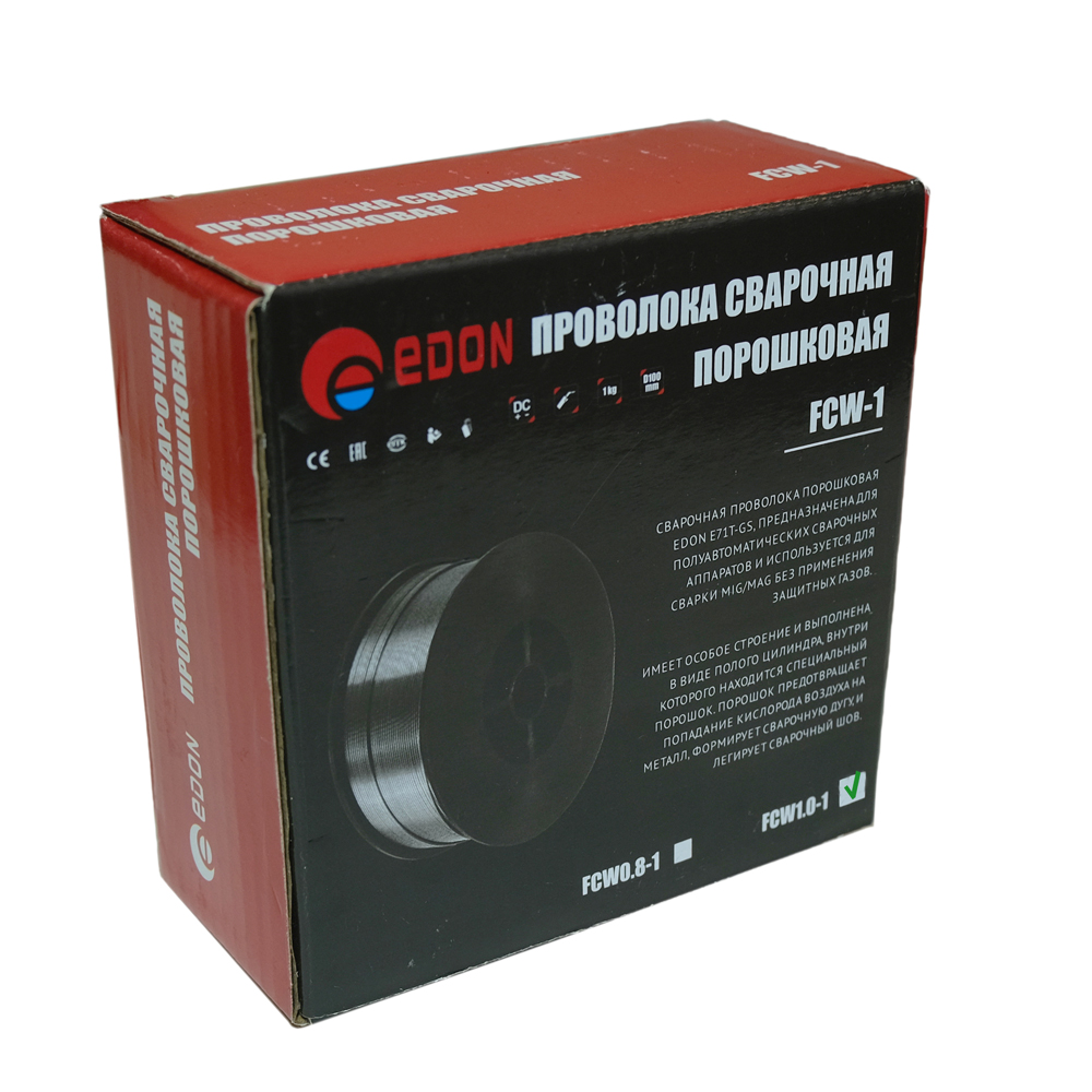 Фото 29 - Сварочная проволока порошковая Edon FCW1.0-1 (1,0 мм., 1,0 кг., D100).